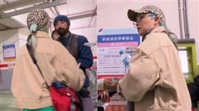 本月9日讀者在台北市一處停車場捕獲野生范曉萱，她的男友Allen也在場。（圖／讀者提供）
