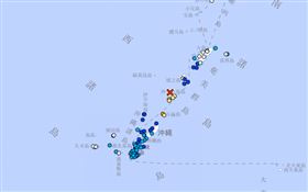 沖繩地震。（圖／取自日本氣象廳）
