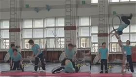 嚇人！臺灣戲曲學院訓練出意外，民俗技藝科學生頭頸直接撞硬地再彈起。醫生警告：嚴重會全身癱瘓甚至死亡。（圖／讀者提供、萬芳醫院提供） 
