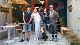 江宏恩（左起）、陳孝萱、吳映潔（鬼鬼）與石知田同遊台南。（圖　／台灣大哥大MyVideo提供）