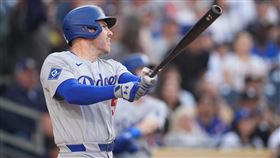 佛里曼（Freddie Freeman）轟出雙響砲。（圖／美聯社／達志影像）