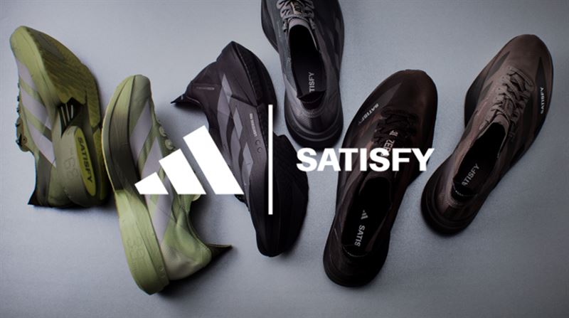 adidas攜手法國尖端跑步品牌SATISFY，建立長期合作關係，首波推出限量聯名ADIZERO ADIOS PRO 4 SATISFY跑鞋。（圖／品牌業者提供）