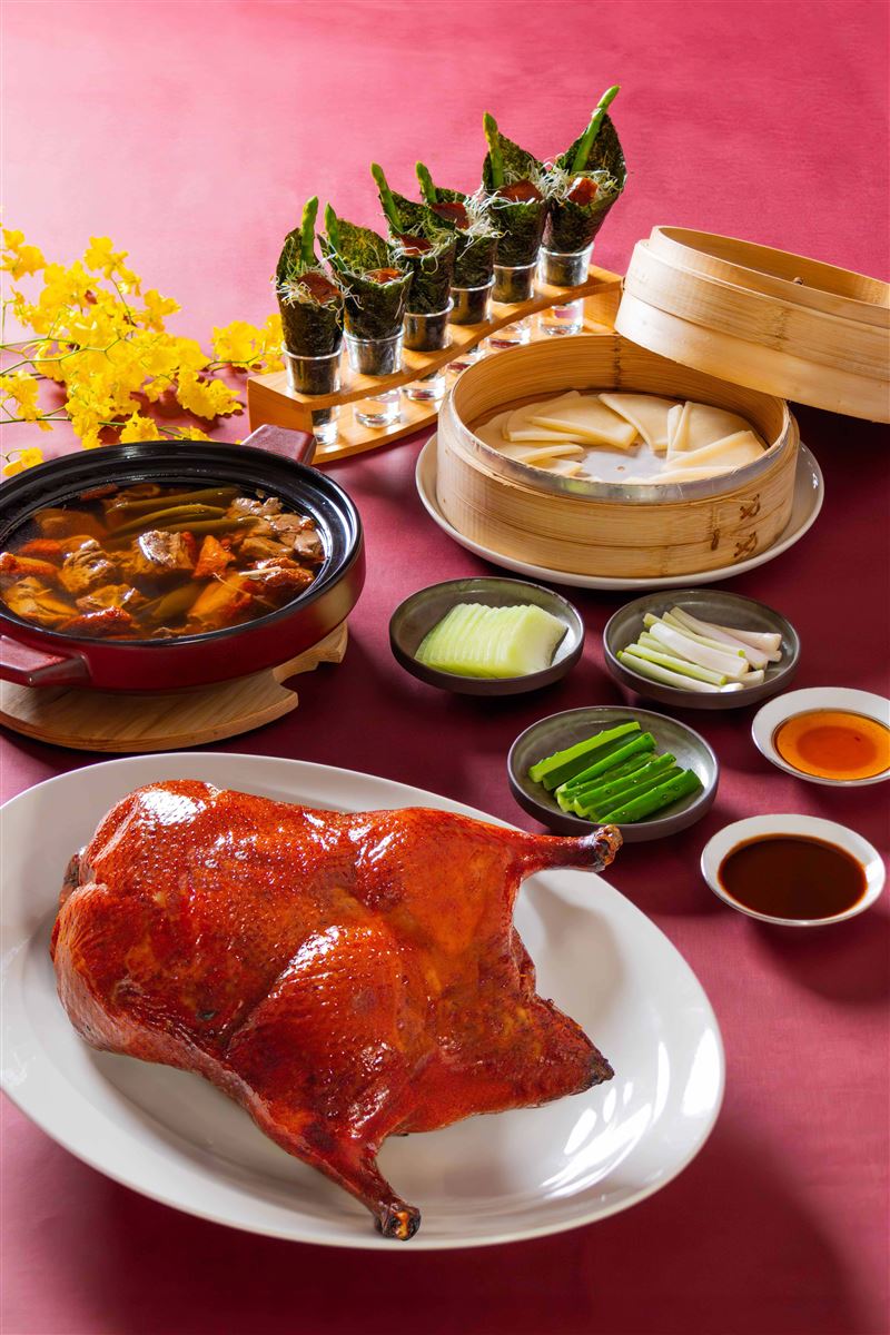 嘉義福容voco酒店福粵樓烤鴨三吃。(圖/飯店旅宿業者提供)