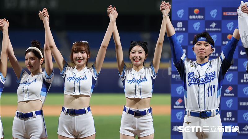 Fubon Angels大隊長潔米生日許願ㄆㄘㄉ。（圖／記者劉彥池攝影）