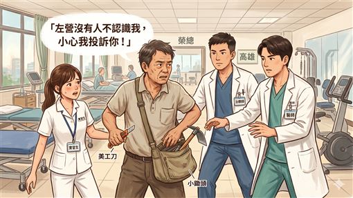 榮總復健爆衝突！大叔亮美工刀嗆醫護