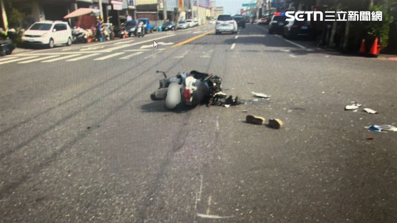 台南市安南區安和路五段今天(21日)發生死亡車禍。(圖/翻攝畫面)