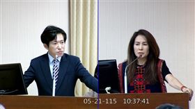 高金素梅說，歷任行政院長從未有人不副署，卓榮泰上任兩年就有五個法案不副署，「我想你也不用回答了」。張惇涵則說，如果備詢自己不回答「我在這邊幹嘛？」（圖／翻攝畫面）