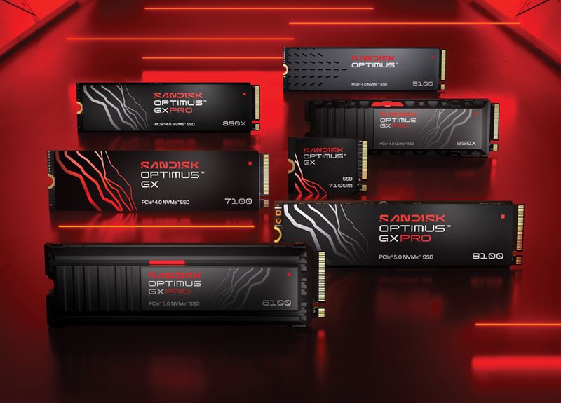 陣容強大的SANDISK Optimus™內接式儲存解決方案共涵蓋三款產品線:SANDISK Optimus™、SANDISK Optimus™ GX與SANDISK Optimus™ GX PRO。(圖/Sandisk提供)