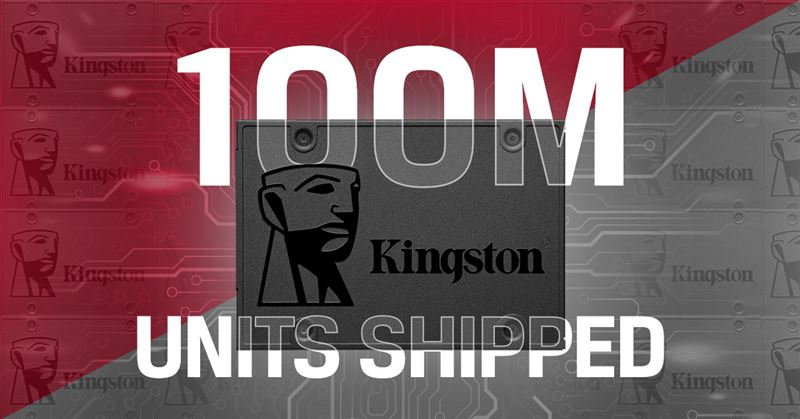Kingston A400 SATA SSDs 100M Units Shipped。(圖/Sandisk提供)