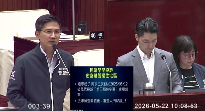曾獻瑩指出，邏思起子去年就被檢舉，結果複查時鐵門拉下就判定停業，若認真稽查可能不會發生憾事（圖／翻攝畫面）