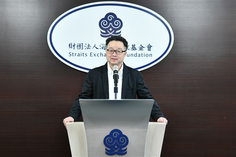 海基會秘書長羅文嘉呼籲，若台灣民眾親友具有一貫道信仰，無論赴對岸從事何種活動，即使只是單純旅遊，都請千萬不要前往。（圖／海基會提供）
