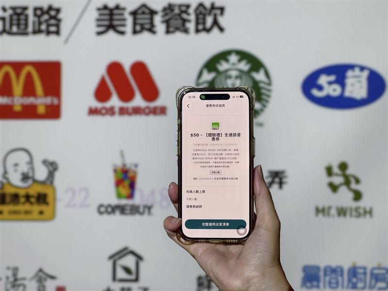 iPASS MONEY升級「極速」與「自動」兌換優惠券功能，回饋金免手動秒入袋！官方限時狂灑全通路50元優惠券，點推播即可領取。6月起更祭出加碼好康，掃描TWQR或條碼付款，最高享10%綠點回饋，無腦嗶也能輕鬆賺！（圖／iPASS MONEY提供）