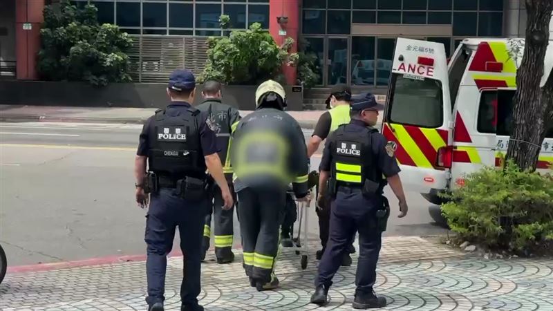 員警當場逮捕陳男並強制送醫。(圖/翻攝畫面)