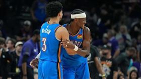 奧克拉荷馬雷霆隊亞歷山大（Shai Gilgeous-Alexander）進帳26分。（圖／美聯社／達志影像）
