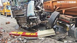 彰化砂石車逆撞民宅！騎士遭夾擊驚險生還