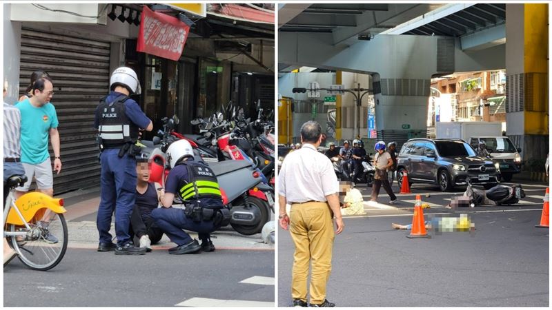 新/中和傳毒駕爆衝 2女路口肉貼地送醫