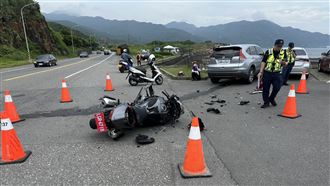 新／台2線92.5K汽機車相撞　騎士命危送醫