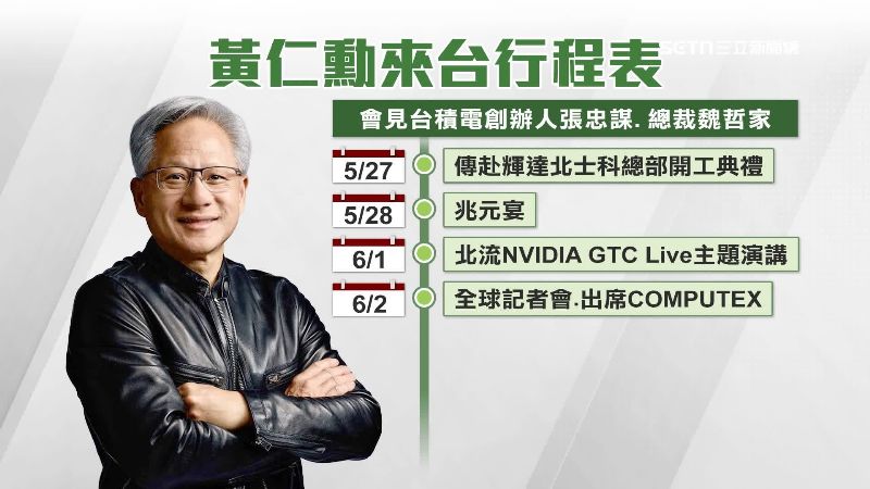 黃仁勳行程滿檔