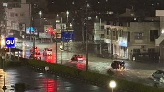 大雨襲日本沖繩本島　傳出淹水與路崩災情