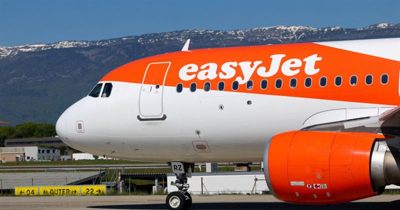 易捷航空（easyJet）日前因有乘客托运行李中有行动电源，班机紧急迫降。 示意图，非当事飞机。 （图/达志/路透社）