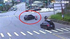苗栗,大湖,台3線,闖紅燈,死亡車禍,賓士,騎士（圖／翻攝畫面）