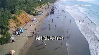 龍鳳漁港年吸百萬人　直擊違規戲水搭帳篷