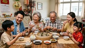 端午節,粽子,肉粽。（圖／AI生成）