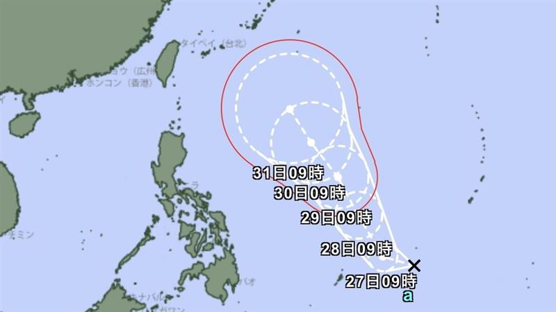 熱帶低壓生成將成颱!日本預估最新路徑曝