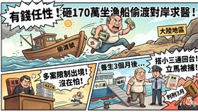 偷渡,求醫,境管,小三通（示意圖／AI生成）