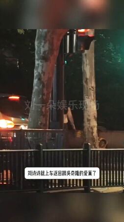 劉大錘曝光劉詩詩昨日返回與吳奇隆愛巢的畫面闢謠。(圖/翻攝自微博)