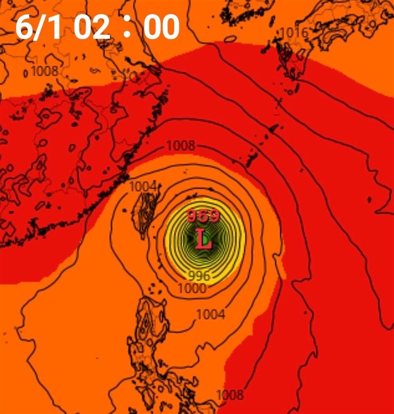 粉專表示,根據歐洲中期天氣預報中心最新預測,「準薔蜜颱風」往西修正了一些,預測下週一將來到台灣東南部海面。(圖/翻攝自觀氣象看天氣臉書)