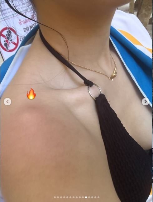 安芝儇這趟泰國跳島與浮潛行程雖然讓她笑稱自己肩頸都曬黑了,但陽光又性感的模樣依舊美出新高度。(圖/翻攝自安芝儇IG)
