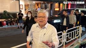 魏哲家與黃仁勳聚餐，被問到台積電分紅爭議時低調回應。（圖／翻攝畫面）