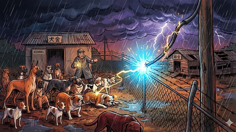 15隻進口名犬慘死!鄰居辯雷擊下場慘