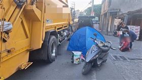 芳苑，7歲男童，誤催油門，機車暴衝，倒地慘遭垃圾車，輾頭亡(圖／翻攝畫面)