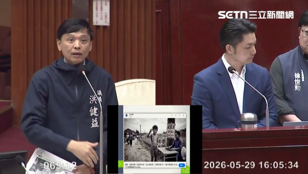 洪健益質詢蔣萬安，並提出「抓一隻給五百」的滅鼠法。（圖／翻攝畫面）