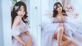 近日李又汝公開一組夢幻孕婦寫真，唯美畫面曝光後立刻引爆網路討論，不少網友直呼「根本仙女級孕媽咪」。（圖／翻攝自李又汝IG）