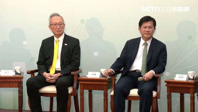 外交部長林佳龍和媒體茶敘（圖／翻攝畫面）