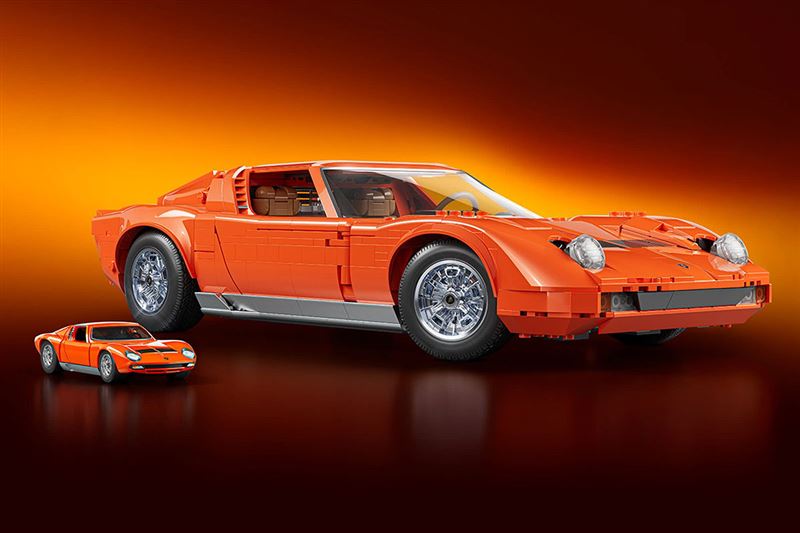 Hot Wheels Lamborghini Miura P400 SV積木模型車。（圖／翻攝Mattel網站）