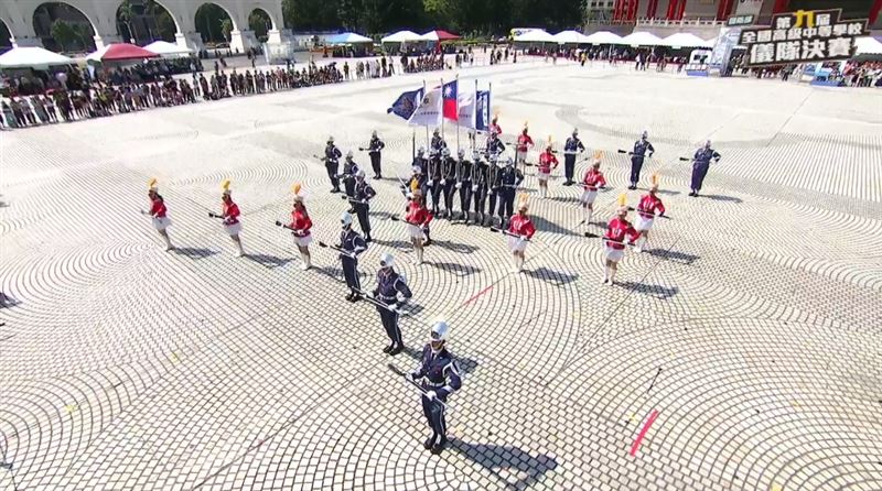 「第九屆全國高級中等學校儀隊決賽」：莊敬高職（圖／翻攝自青年日報臉書直播）
