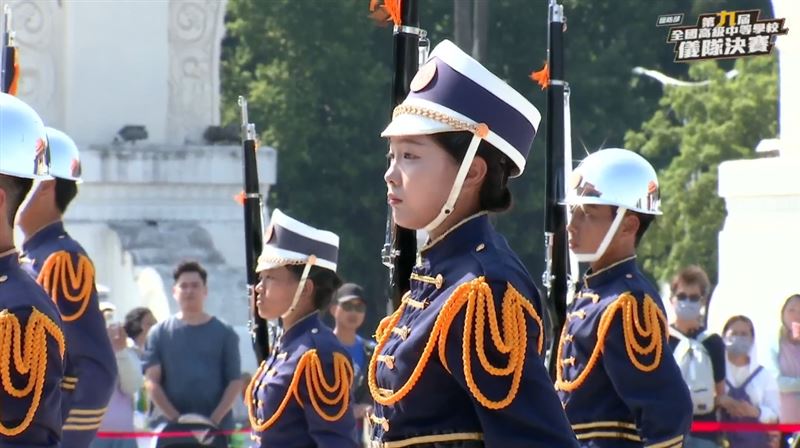 「第九屆全國高級中等學校儀隊決賽」：新興高中（圖／翻攝自青年日報臉書直播）