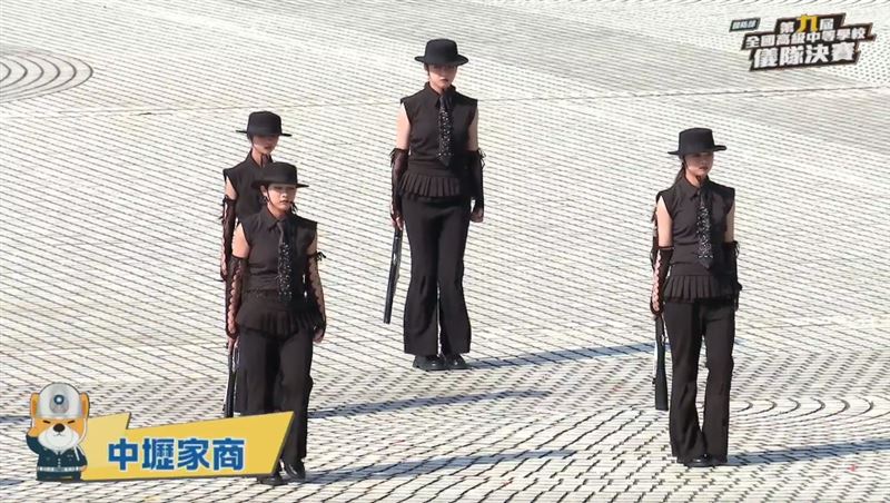 「第九屆全國高級中等學校儀隊決賽」：中壢家商（圖／翻攝自青年日報臉書直播）