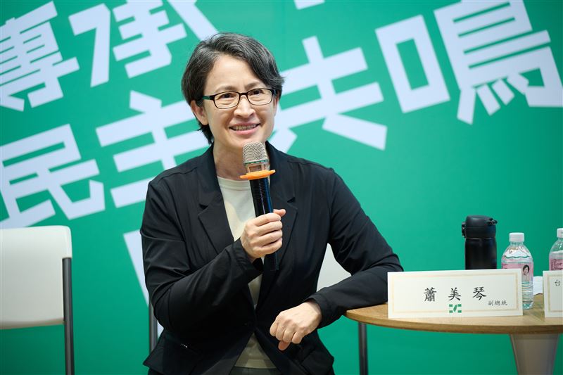 蕭美琴表示，成為有自信的台灣人，就是未來面對世界的態度（圖／民進黨提供）