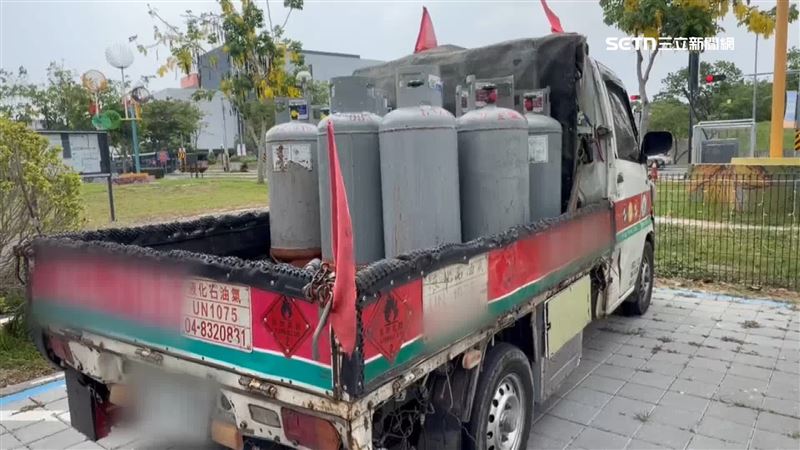 江男駕駛載滿瓦斯桶的貨車,因毒駕發生車禍,法院裁定無保請回,彰化地檢署將提出抗告。(圖/翻攝畫面)
