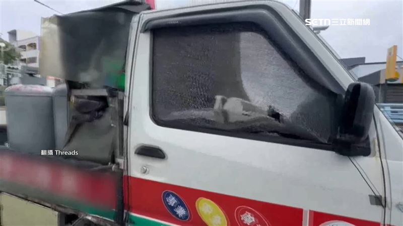江男駕駛載滿瓦斯桶的貨車,因毒駕發生車禍,法院裁定無保請回,彰化地檢署將提出抗告。(圖/翻攝畫面)