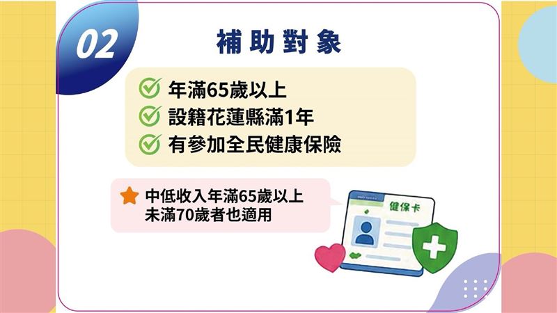 花蓮縣長輩「健保費補助」6月上路。(圖/翻攝自徐榛蔚臉書)