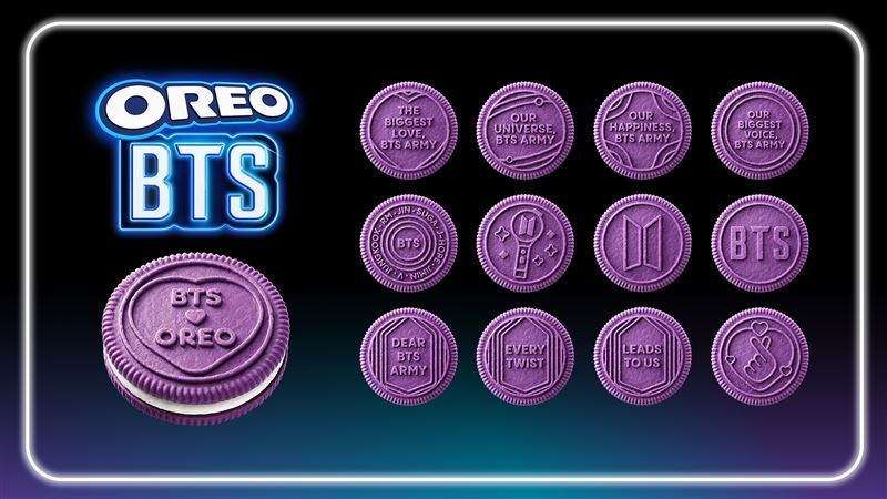 期間限定OREO &amp; BTS聯名餅乾，6月15日起陸續於台灣各大零售通路上市。（圖／品牌業者提供）