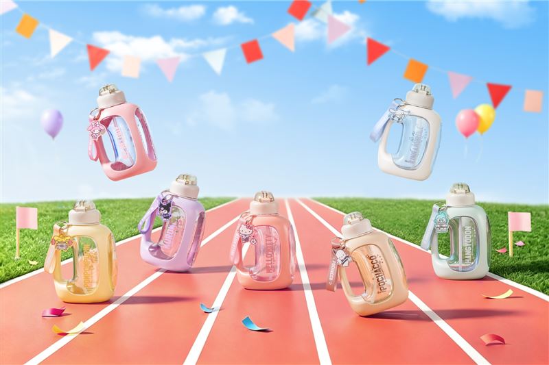 Oolab良杯製所攜手三麗鷗，推出全新合作「萌隊友系列」1,500ml 大容量運動水壺。（圖／品牌業者提供）