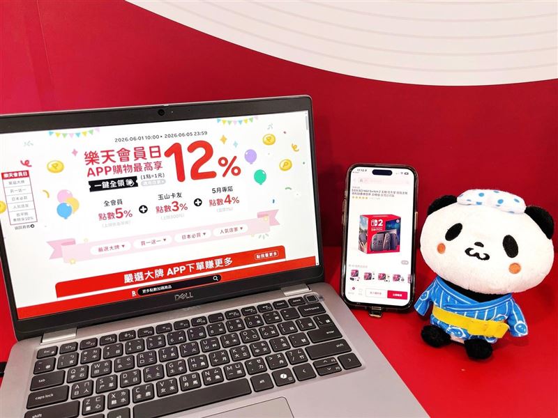 樂天市場於6月1日至6月5日推出「會員日」活動。（圖／品牌業者提供）