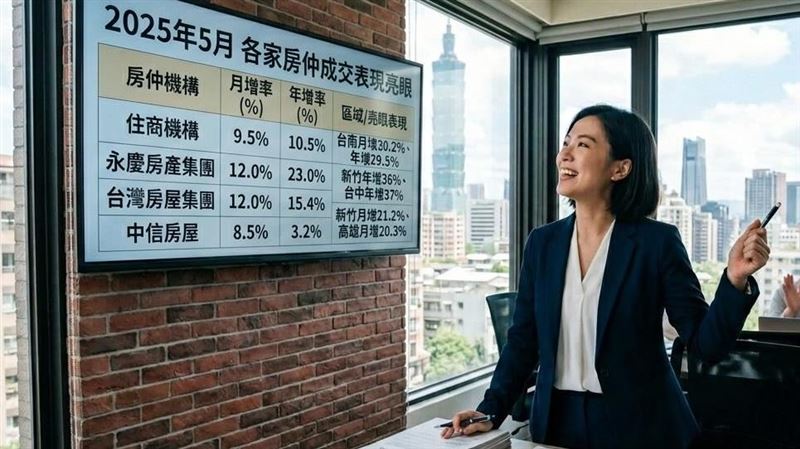 國內主要房仲5月業績回溫，業者指出，台股站上4萬點，不少人獲利了結，帶動首購、換屋及長期置產等剛性需求買盤回穩。（圖／Gemini AI）